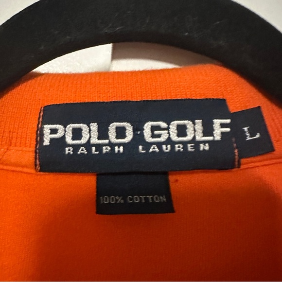 Vintage POLO GOLF RALPH LAUREN Performance Golf Polo Shirt Bright Orange Size L - Picture 3 of 8